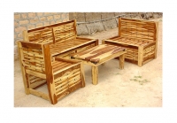 WOODEN SHEESHAM LATTICE SOFA SET