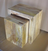 Mango Wood Cube Nest Stool