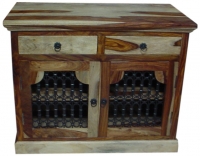 INDIAN SHEESHAM WOOD IRON JALI CABINATE