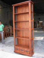 Sheesham Wood Jali Bookcase