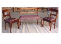 SHEESHAM WOOD SOFA SET OF THREE