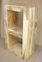 Mango Wood Hollow Cube Display Bookself