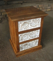 Acacia Wood Bed Side