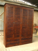 Sheesham Wood Lattice Design Cupboard