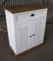 Mango Wood White Painted Cabinet