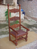 SHEESHAM WOOD KING CHAIR