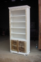 INDIAN MANGO WOOD PAINTED BOOKCASE