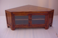SHEESHAM WOOD CORNER TV STAND
