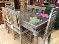 RECLAIMED WOOD DINING TABLE SET