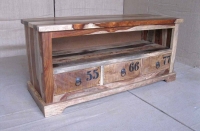 Sheesham Wood Vintage TV Cabinet