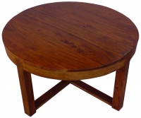 INDIAN ACACIA WOOD ROUND COFFEE TABLE