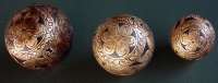 WOODEN BRASS FITTED BALL