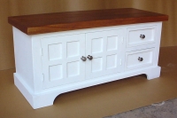 Mango Wood White Painted Cabinet